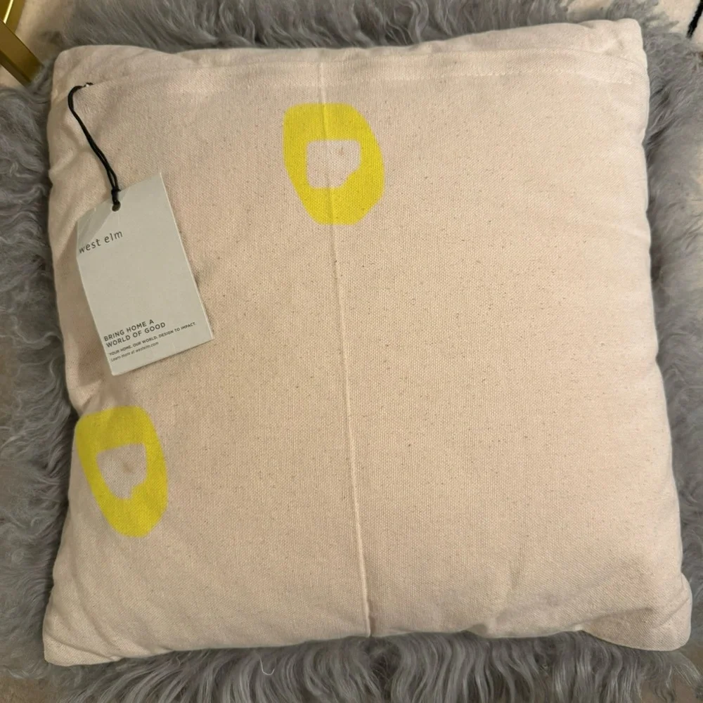 West Elm grey cushion set